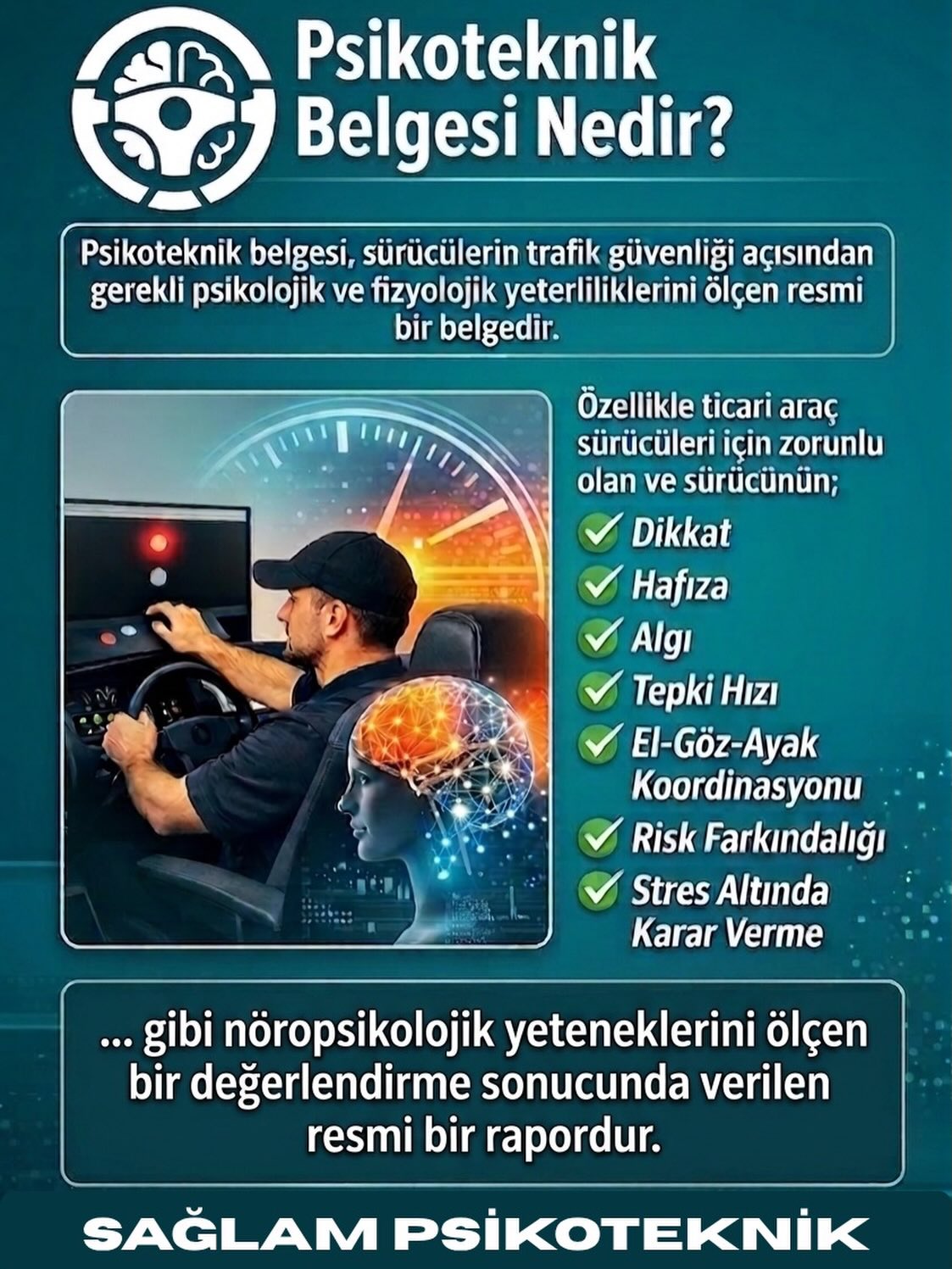 Psikoteknik belgesi nedir bilgilendirme kartı